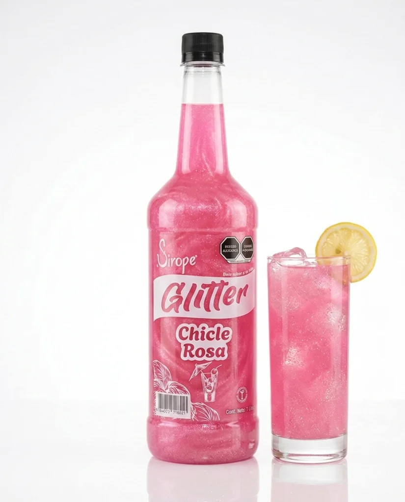 GLITTER CHICLE ROSA
